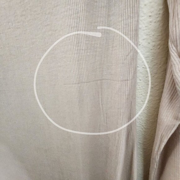 NWT REVOLVE Michael Lauren Tan Cream Long Sleeve Henley Dress Size Large - Picture 14 of 15